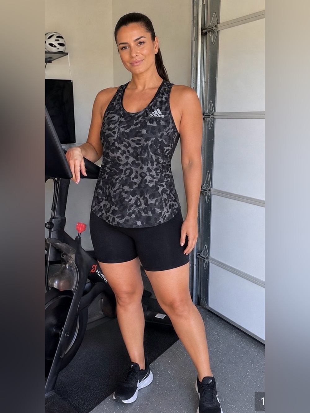 Adidas Camo Tank & Danskin Bike Shorts 2-Pc Activewear Set M